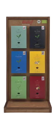 6er Teepräsenter für Bio Pyramidenbeutel 