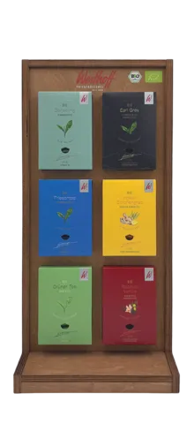 6er Teepräsenter für Bio Pyramidenbeutel 